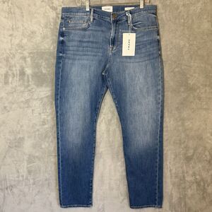 NWT Frame L'Homme Slim Jeans Men 36 Light Stretch Denim Heis Designer $195